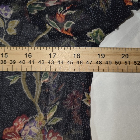 Maeve Anthropologie Babydoll Dress Womens S Forest Fairy Sheer Romatic V Neck - Picture 9 of 11